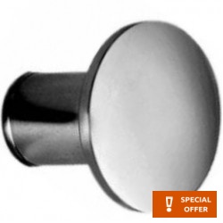 Hook Flat wall mounted material: Brass single Glossy Black Chrome, color: Black surface: Glossy Hooks
