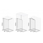 Shower enclosure Linear 120x195 6mm fixed transparent crystal surface: Glossy, color: Chrome Linear Shower enclosure Linear 120x195 6mm fixed transparent crystal surface: Glossy, color: Chrome Linear