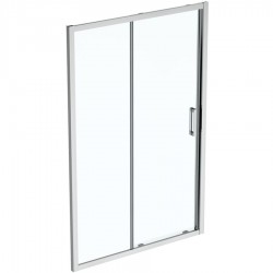 Καμπίνα ντουζιέρας ευθύγραμμη 130x195 6mm συρόμενη PSC, κρύσταλλο διαφανές επιφάνεια: Γυαλιστερή, χρώμα: Χρωμέ Ευθύγραμμες