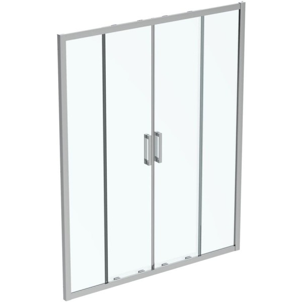 Shower enclosure Linear 160x195 6mm sliding transparent crystal surface: Glossy, color: Chrome Linear Shower enclosure Linear 160x195 6mm sliding transparent crystal surface: Glossy, color: Chrome Linear