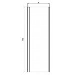 Shower enclosure Linear 90x195 6mm fixed transparent crystal surface: Glossy, color: Chrome Linear Shower enclosure Linear 90x195 6mm fixed transparent crystal surface: Glossy, color: Chrome Linear