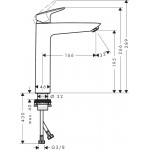 Wash basin tap Deck-mounted for free-standing washbasin material: Brass mixer Without waste 190, color: Chrome surface: Glossy Deck-mounted