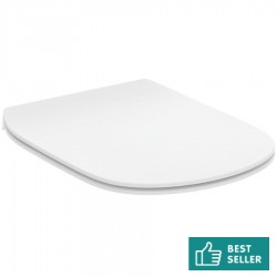 Κάλυμμα λεκάνης soft closing Sandwich Silk White (ματ) slim, χρώμα: Λευκό Καλύμματα