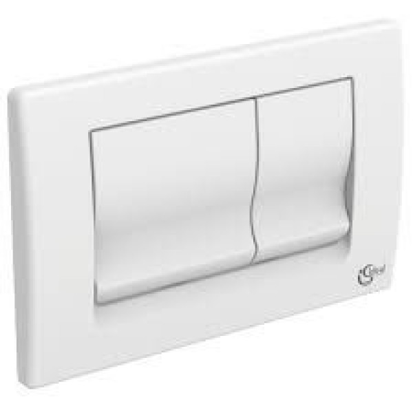 Flush wall plates for concealed cistern Actuation dual flush valve material: ABS, color: White surface: Glossy Flush plates