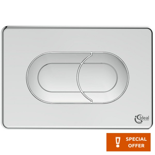 Πλακέτα εντοιχιζόμενου καζανακίου από ABS διπλής ενέργειας με πνευματικό μηχανισμό, χρώμα: Χρωμέ επιφάνεια: Ματ Πλακέτες