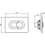Flush wall plates for concealed cistern dual flush valve material: ABS Pneumatic, color: Chrome surface: Glossy Flush plates Flush wall plates for concealed cistern dual flush valve material: ABS Pneumatic, color: Chrome surface: Glossy Flush plates