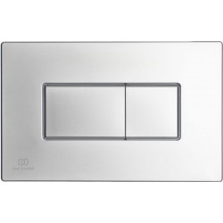 Flush wall plates for concealed cistern dual flush valve material: ABS Pneumatic, color: Chrome surface: Matt Flush plates