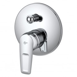 Shower tap Wall-mounted external part 2 way material: Brass mixer With plate without hand shower, hose and holder II, color: Chrome surface: Glossy Wall-mounted - external part