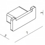 Άγκιστρο από ορείχαλκο διπλό, χρώμα: Μαύρο επιφάνεια: Ματ Άγκιστρα