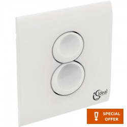 Flush wall plates for concealed cistern dual flush valve material: ABS Pneumatic, color: White surface: Glossy Flush plates
