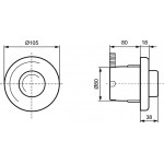 Flush wall plates for concealed cistern material: ABS Pneumatic single flush valve, color: White surface: Glossy Flush plates