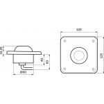 Foot control plate pneumatic material: Inox Foot pedal flush systems