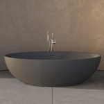 Μπανιέρα ελευθέρας τοποθέτησης 180x88x55 από solid surface επιφάνεια: Ματ, χρώμα: Γκρι χωρίς λαβές Ελευθέρας τοποθέτησης Μπανιέρα ελευθέρας τοποθέτησης 180x88x55 από solid surface επιφάνεια: Ματ, χρώμα: Γκρι χωρίς λαβές Ελευθέρας τοποθέτησης