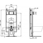 Concealed cistern for wall-mounted toilet for plasterboard wall With frame Concealed cisterns for wall-mounted WC Concealed cistern for wall-mounted toilet for plasterboard wall With frame Concealed cisterns for wall-mounted WC