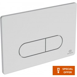 Flush wall plates for concealed cistern Actuation dual flush valve material: ABS, color: Chrome surface: Matt Flush plates