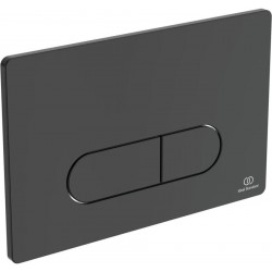 Flush wall plates for concealed cistern Actuation dual flush valve material: ABS, color: Black surface: Matt Flush plates