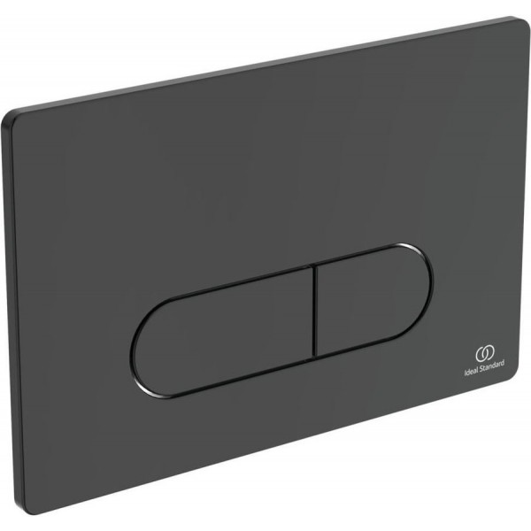 Flush wall plates for concealed cistern Actuation dual flush valve material: ABS, color: Black surface: Matt Flush plates