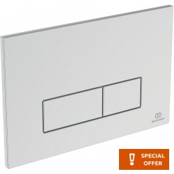 Πλακέτα εντοιχιζόμενου καζανακίου από ABS διπλής ενέργειας μηχανικά, χρώμα: Χρωμέ επιφάνεια: Ματ Πλακέτες