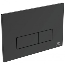 Flush wall plates for concealed cistern Actuation dual flush valve material: ABS, color: Black surface: Matt Flush plates