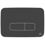 Πλακέτα εντοιχιζόμενου καζανακίου από ABS διπλής ενέργειας μηχανικά, χρώμα: Μαύρο επιφάνεια: Ματ Πλακέτες