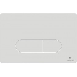 Πλακέτα εντοιχιζόμενου καζανακίου από ABS διπλής ενέργειας μηχανικά, χρώμα: Λευκό επιφάνεια: Γυαλιστερή Πλακέτες