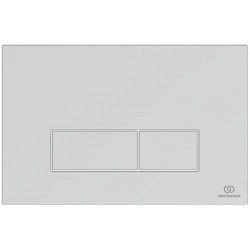 Πλακέτα εντοιχιζόμενου καζανακίου από ABS διπλής ενέργειας μηχανικά, χρώμα: Λευκό επιφάνεια: Γυαλιστερή Πλακέτες