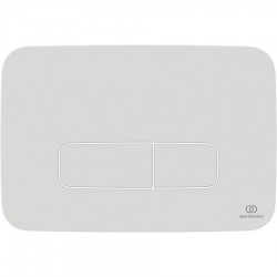 Πλακέτα εντοιχιζόμενου καζανακίου από ABS διπλής ενέργειας μηχανικά, χρώμα: Λευκό επιφάνεια: Γυαλιστερή Πλακέτες