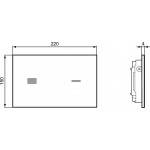 Flush wall plates for concealed cistern dual flush valve Electronic material: Crystal, color: White surface: Glossy Flush plates Flush wall plates for concealed cistern dual flush valve Electronic material: Crystal, color: White surface: Glossy Flush plates