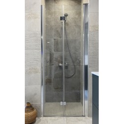 Shower enclosure Linear 80x190 6mm folding NP80 surface: Glossy, color: Chrome Linear