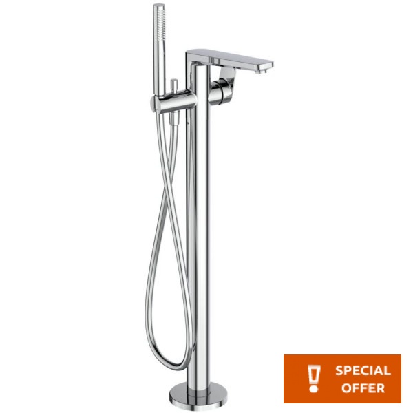 Bathtub tap Floor-standing external part material: Brass, color: Chrome surface: Glossy Bathtub tap Floor-standing external part material: Brass, color: Chrome surface: Glossy