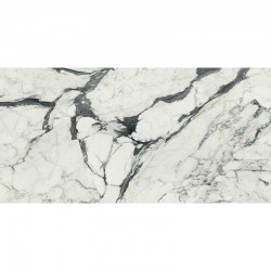 Floor tiles 59,7x119,7 Italy glossy, 10mm, style: marble 1st choice rettificato surface: Glossy, hue: White/Grey