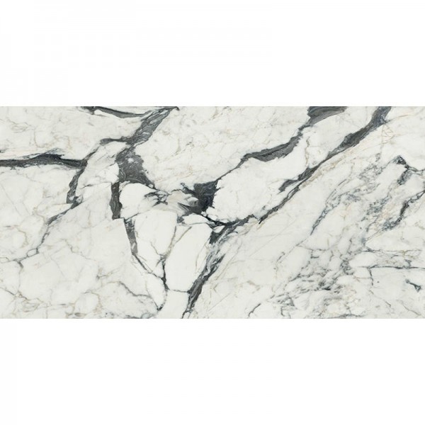 Floor tiles 59,7x119,7 Italy glossy, 10mm, style: marble 1st choice rettificato surface: Glossy, hue: White/Grey Plain tiles