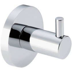 Hook Flat wall mounted material: Brass single, color: Chrome surface: Glossy Hooks