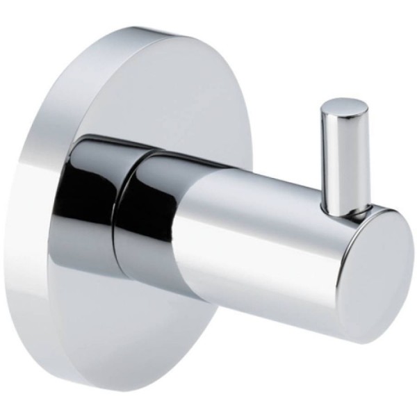 Hook Flat wall mounted material: Brass single, color: Chrome surface: Glossy Hooks