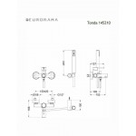 Bathtub tap Wall-mounted exposed material: Brass with hand shower, hose and holder mixer, color: Black surface: Matt Wall-mouned exposed Bathtub tap Wall-mounted exposed material: Brass with hand shower, hose and holder mixer, color: Black surface: Matt Wall-mouned exposed
