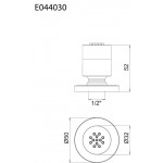 Ντους (Jet) 5cm, χρώμα: Χρωμέ από ορείχαλκο επιφάνεια: Γυαλιστερή Ντους