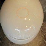 Floor standing close-coupled toilet & flushing cistern & toilet seat, style: Wrapover back to wall horizontal outlet p with rim 72x39 surface: Glossy, color: White Floor standing close-coupled