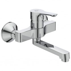 Kitchen tap Wall-mounted material: Brass, color: Chrome surface: Glossy Wall-mounted