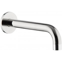 Εκροή (στόμιο) 21,2cm επίτοιχος τύπος από ορείχαλκο μπανιέρας, Φ2,5cm, χρώμα: Χρωμέ επιφάνεια: Γυαλιστερή Στόμια (ρουξούνια)