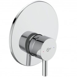 Shower tap Wall-mounted external part 1 way material: Brass mixer With plate without hand shower, hose and holder, color: Chrome surface: Glossy