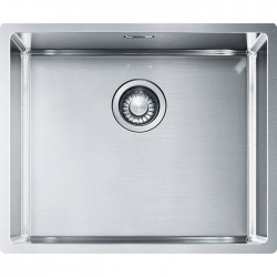 Νεροχύτης ανοξείδωτος 50x41 από inox επιφάνεια: Λεία ματ χωρίς πάγκο ένθετος με λεπτό προφίλ (Slim top) / ένθετος με συνεπίπεδο προφίλ (Flushmount) / υποκαθήμενος, 1 γούρνα (54x45cm), χρώμα: Χρωμέ Ανοξείδωτοι