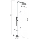 Στήλη ντους εξωτερικού χώρου από inox & διακόπτης, τηλέφωνο, σπιράλ, AISI 316, χρώμα: Χρωμέ επιφάνεια: Γυαλιστερή Εξωτερικού χώρου Στήλη ντους εξωτερικού χώρου από inox & διακόπτης, τηλέφωνο, σπιράλ, AISI 316, χρώμα: Χρωμέ επιφάνεια: Γυαλιστερή Εξωτερικού χώρου