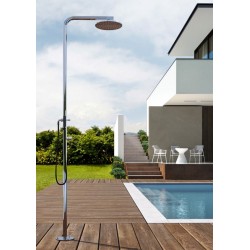 Column outdoor shower material: Inox AISI 316, color: Chrome surface: Glossy
