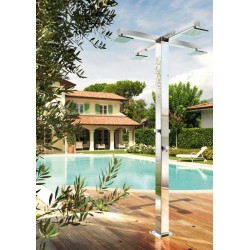 Column outdoor shower material: Inox AISI 316, color: Chrome surface: Glossy