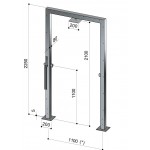 Column outdoor shower material: Inox AISI 316, color: Chrome surface: Glossy Column outdoor shower material: Inox AISI 316, color: Chrome surface: Glossy