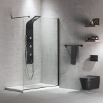 Shower enclosure Linear 70x200 8mm fixed Crystal Clear & Bracket surface: Matt, color: Black Linear Shower enclosure Linear 70x200 8mm fixed Crystal Clear & Bracket surface: Matt, color: Black Linear