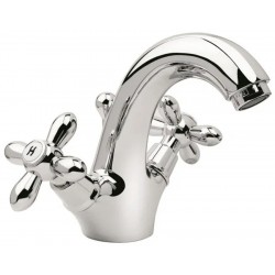 Wash basin tap Deck-mounted dual-level material: Brass Without waste Μ size, color: Chrome surface: Glossy Deck-mounted