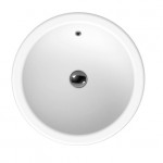 Νιπτήρας επικαθήμενος 39,5x39,5 από πορσελάνη με υπερχείλιση χωρίς οπή , χρώμα: Λευκό επιφάνεια: Γυαλιστερή Επικαθήμενοι