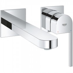 Wash basin tap Wall-mounted - external part 2 holes mixer Without waste, color: Chrome 20,3cm material: Brass surface: Glossy Wall-mounted - external part