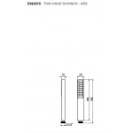 Τηλέφωνο ντους 1 ροής 18,6cm, inox finish, χρώμα: Χρωμέ επιφάνεια: Βουρτσισμένη Τηλέφωνα